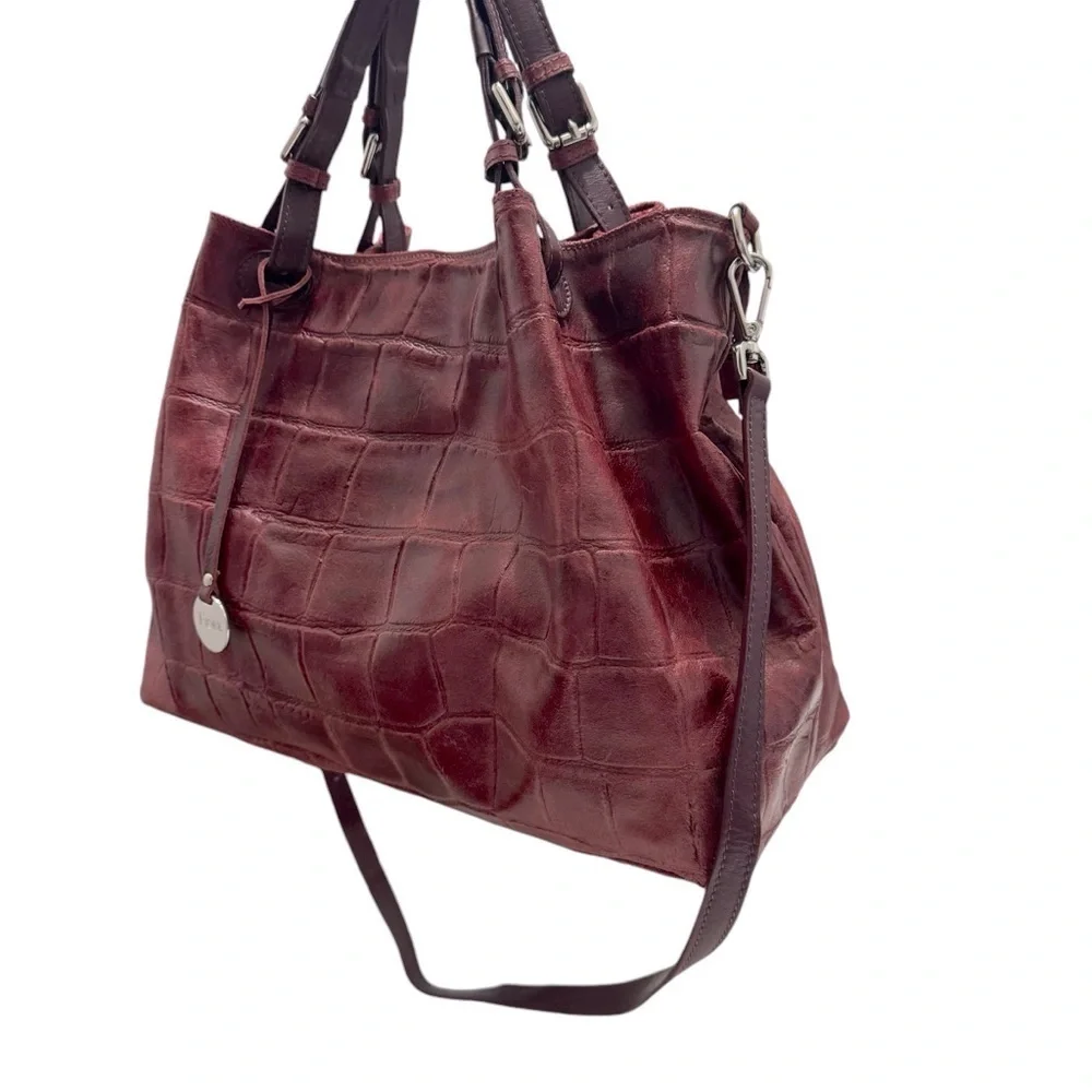 FIORE‎ ITALIAN CROC EMBOSSED LEATHER PURSE